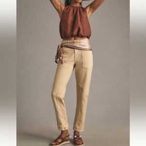 The Wanderer Mid rise relaxed-leg jeans